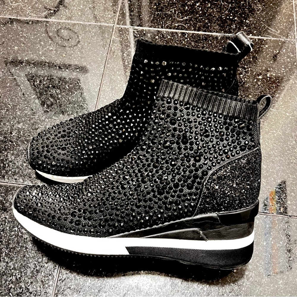 Michael Kors Black Studded Sneakers